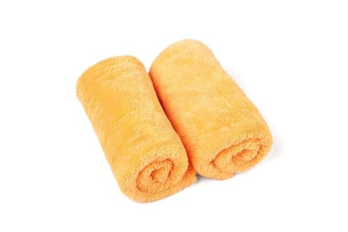 Kavalier Autopflege – Hydro-Hero Mini - 41x41cm ProClean Mikrofaser-Handtuchset in Leuchtendem Orange - 1100 GSM - 2er Pack von Kavalier