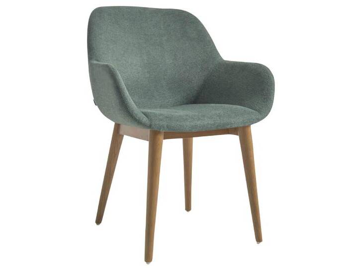 Armlehnstuhl KONNA 4er Set Bouclé dunkelgrün Armlehnstuhl KONNA 4er Set Bouclé dunkelgrün von Kave-Home