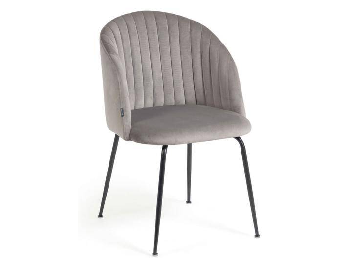Polsterstuhl LUMINA 2er Set grau/ schwarz von Kave-Home