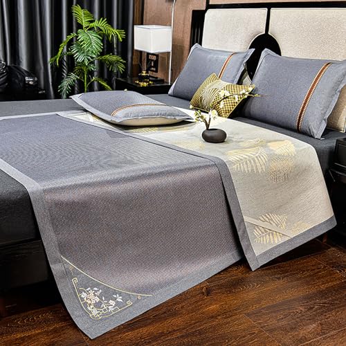 Kavenza Sommer Schlafmatte Bambus, Faltbare Bambus-kühlmatratze, rutschfest Atmungsaktiv, Bambusmatte Bett Schlafen Pad Für Die Kühlung Im Schlafzimmer Zu Hause-Doppelseitige Verwendung(Color K,90cm) von Kavenza