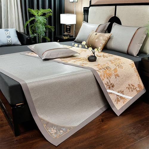 Sommer Schlafmatte Bambus, Faltbare Bambus-kühlmatratze, Rutschfest Atmungsaktiv, Bambusmatte Bett Schlafen Pad Für Die Kühlung Im Schlafzimmer Zu Hause-Doppelseitige Verwendung(Color F,180cm) von Kavenza