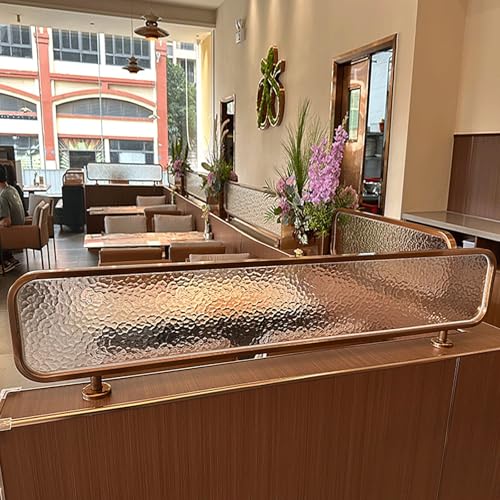 Kaverno Trennwände for Essbereiche, Glastrennwand Für Esszimmer, Schreibtisch Glas Bildschirm Transparent Partition für Büro, Hotel, Bar, Schlafzimmer(80 * 30cm) von Kaverno