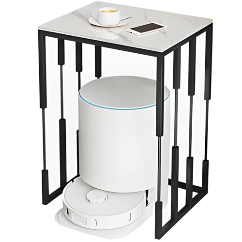 Modernes Staubsauger Aufbewahrungsregal mit Schieferplatte, Heim-Roboter Aufbewahrungsregal, Doppelstöckiges Roboter Staubsauger Regal für Flur, Wohnzimmer, Schlafzimmer(Light gray+black,40*60*70cm) Modernes Staubsauger Aufbewahrungsregal mit Schieferplatte, Heim-Roboter Aufbewahrungsregal, Doppelstöckiges Roboter Staubsauger Regal für Flur, Wohnzimmer, Schlafzimmer(Light gray+black,40*60*70cm) von Kaverno