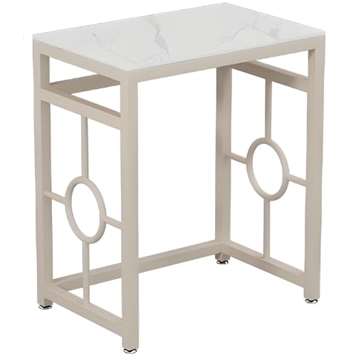 Staubsauger Aufbewahrungsregal mit Schieferplatte, Multifunktionales Modernes Staubsaugergestell, Hotel- und Apartment-Roboterregal mit Verstellbaren Füßen für Wohnzimmer(Beige,45 * 25 * 70cm) von Kaverno