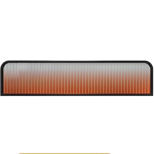 Trennwände Für Essbereiche, Esszimmerteiler Gestreiftes Glas, Dekorative Trennwände Aus Gestreiftem, Trennwand Bildschirm Panel for Büro Restaurant(Black+orange,60 * 40cm) von Kaverno