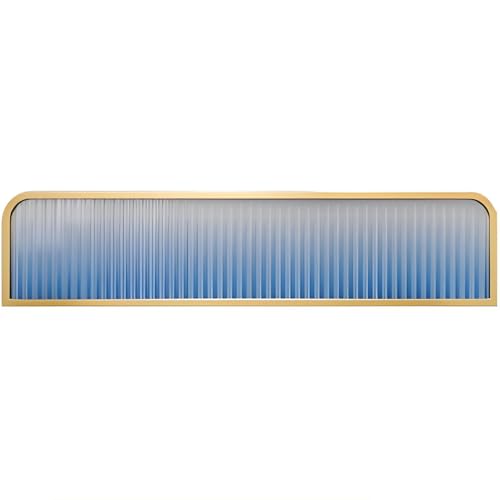 Trennwände Für Essbereiche, Esszimmerteiler Gestreiftes Glas, Dekorative Trennwände Aus Gestreiftem, Trennwand Bildschirm Panel for Büro Restaurant(Blue,120 * 40cm) von Kaverno