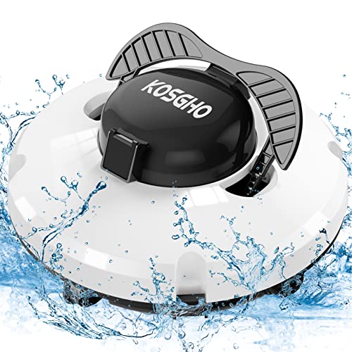 Kabelloser Roboter-Poolreiniger, Zwei Motoren, Selbstparkend, 5200-mAh-Akku, für Pools mit Flachem (EU-Stecker #48) von Kavolet