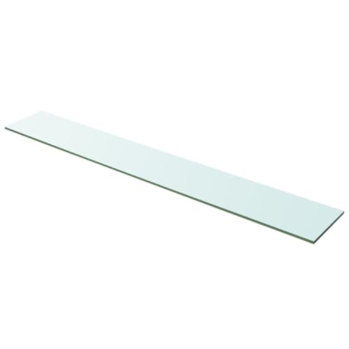 Kavolet 100x15 cm Glasboden Glasscheibe Glasplatte Glasregal Transparent Regalboden Glas Einlegeboden Glasablage für Badezimmer Wandregal Badablage 8 mm stärke von Kavolet