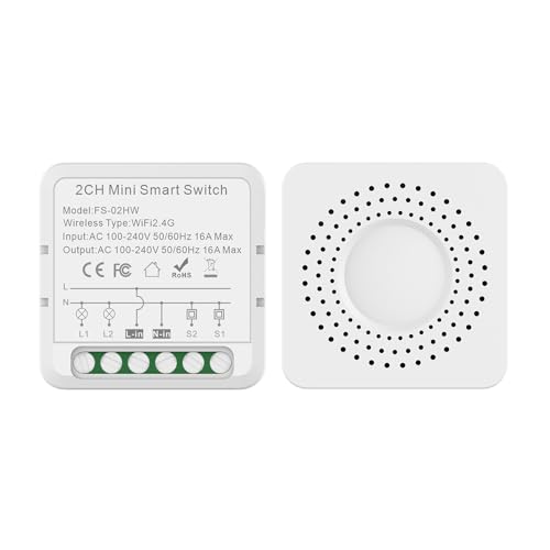 Kavolet 2 Wege Smart WiFi Schalter Relaismodul 16A Intelligenter Leistungsschalter Kabelloses EIN-/Aus-Gerät Doppelsteuerung Lichtschalter Fernbedienung Tuya-App Sprachsteuerung Countdown/Timing Kavolet 2 Wege Smart WiFi Schalter Relaismodul 16A Intelligenter Leistungsschalter Kabelloses EIN-/Aus-Gerät Doppelsteuerung Lichtschalter Fernbedienung Tuya-App Sprachsteuerung Countdown/Timing von Kavolet