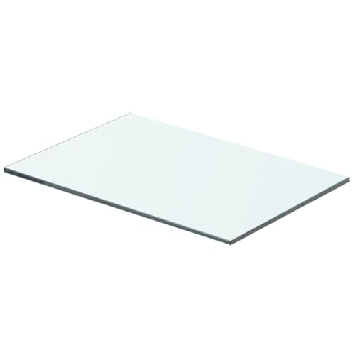 Kavolet 40x20 cm Glasboden Glasscheibe Glasplatte Glasregal Transparent Regalboden Glas Einlegeboden Glasablage für Badezimmer Wandregal Badablage 8 mm stärke von Kavolet