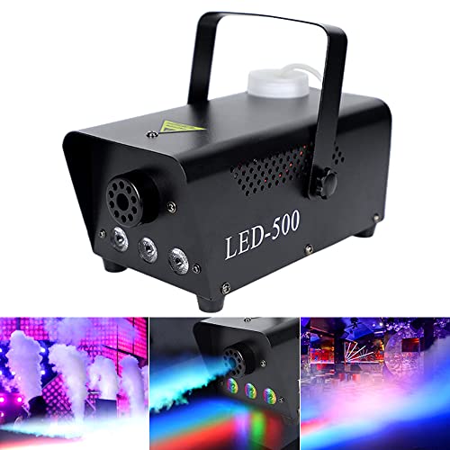 Kavolet 500 W ferngesteuerte Nebelmaschine mit LED-Lichtern, Nebelmaschine, Bunte Lichter, Bühnenausrüstung, Nebelmaschine für Bar-Partys, Private Räume, Hochzeiten, Halloween-Shows von Kavolet