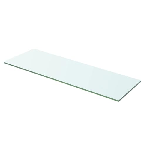 Kavolet 60x15 cm Glasboden Glasscheibe Glasplatte Glasregal Transparent Regalboden Glas Einlegeboden Glasablage für Badezimmer Wandregal Badablage 8 mm stärke von Kavolet