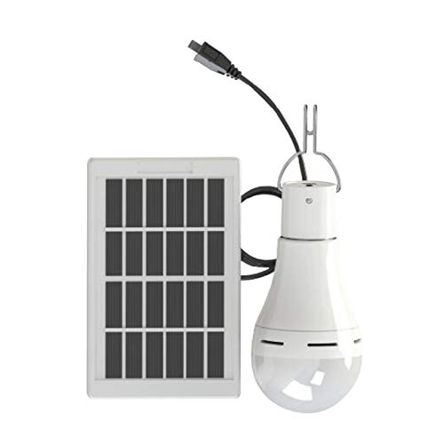 Kavolet 9W 25 LED Solarglühlbirne Campinglampe 3 Stufen Einstellbare Helligkeit Dimmbar/Blitzlicht/SOS-Lichteffekt-Modi IP65 Wasserbeständigkeit Angeln Wandern Camping Notfall Einsatz von Kavolet