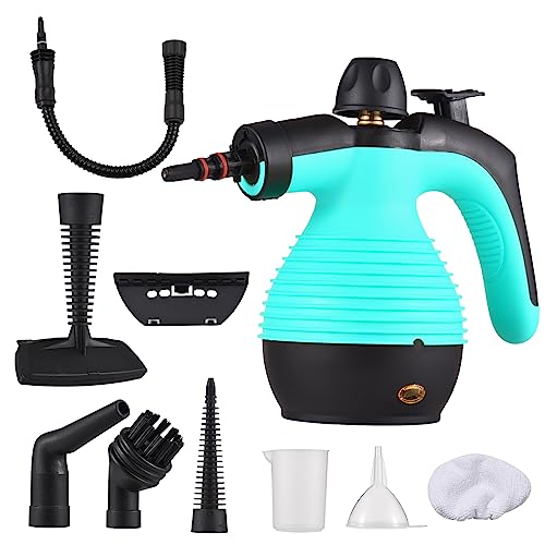 Kavolet Dampfreiniger Handgerät, 1050 W Tragbarer Handdampfreiniger, Multifunktionale Steam Cleaner, 350ML Wassertank mit 9 Zubehörteilen für Küche, Sofa, Badezimmer, Autofenster von Kavolet