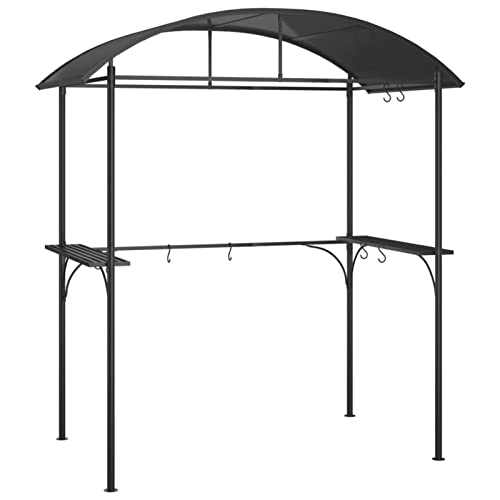 Kavolet Grillpavillon mit Seitenregalen Grillüberdachung Wetterfester BBQ Gartenpavillon Grillzelt Dach Überdachung BBQ Pavillon Anthrazit 220x115x230 cm Stahl Kavolet Grillpavillon mit Seitenregalen Grillüberdachung Wetterfester BBQ Gartenpavillon Grillzelt Dach Überdachung BBQ Pavillon Anthrazit 220x115x230 cm Stahl von Kavolet