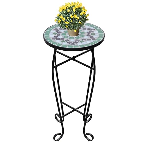 Kavolet Mosaiktisch Beistelltisch Mosaik Bistrotisch Blumenständer Balkontisch Kleine Gartentisch Blumenhocker Terrassentisch Rund 60 x 30 cm Grün Kavolet Mosaiktisch Beistelltisch Mosaik Bistrotisch Blumenständer Balkontisch Kleine Gartentisch Blumenhocker Terrassentisch Rund 60 x 30 cm Grün von Kavolet