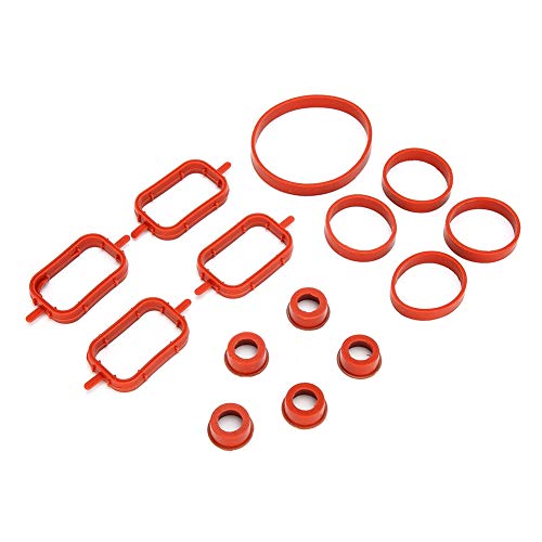 Kavolet Verbesserte Leistungsansaugkrümmerdichtungskit, Professionelles Fertigung Gummi-Material mit ABS-Material Für M57 M47 E87 E46 E90 E91 E92 E93 E39 E60 6-Zylinder-Dieselmotor. Für von Kavolet