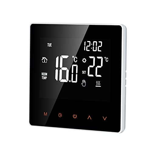 Kavolet Wi-Fi Smart Thermostat, Digitale Temperaturregler, APP Control LCD-Display-Touchscreen, Woche Programmierbare Elektrische Fußbodenheizung Thermostat für Home School Office Hotel 16A, White von Kavolet