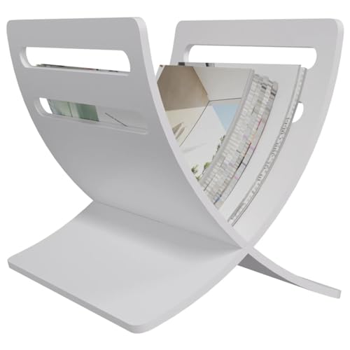 Kavolet Zeitungsständer Holz Freistehend Modern Zeitschriftensammler Holz Magazinhalter Zeitschriftenständer Prospekthalter Landhaus Buchständer 29,5 x 29,5 x 26,5 cm von Kavolet