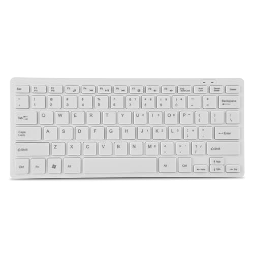 Ultradünne 78-Tasten-USB-Kabeltastatur mit Hoher Empfindlichkeit für Desktop-Laptop-PC-Home-Office-Gaming (Weiß) von Kavolet