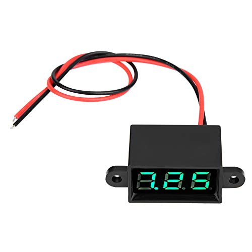Wasserdichtes Voltmeter mit Digitaler LED-Anzeige, 3,0–30 V DC, Hochpräziser Verpolungsschutz, Automatisches Verschieben des Dezimalpunkts, für Versiegeltes (Schriftbeleuchtet von Kavolet
