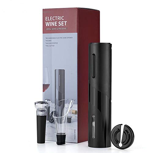 Kavydens Rechargeable Electric Wine Bottle Openers Set, Vacuum Stopper,Foil Cutter Pourer von Kavydens