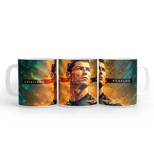 KAWAINK CR7 Coffee Mug - Cristiano Ronaldo White von KAWAINK