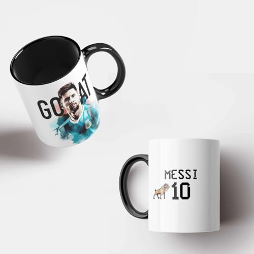 KAWAINK Lionel Messi 10 - Mug Goat Black & White von KAWAINK