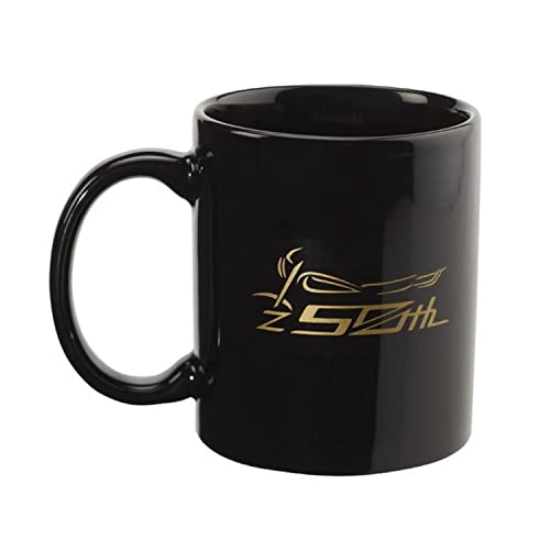 Kawasaki Kaffee Tasse Pott MUG 50th Anniversary sw gold von Kawasaki