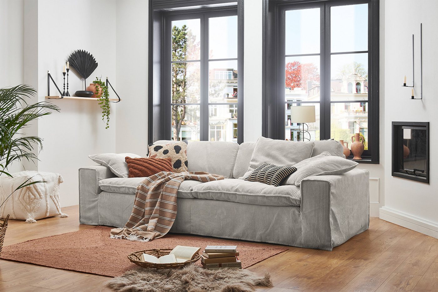KAWOLA 3-Sitzer NETTA, Sofa Couch Cord Bezug abziehbar, verschiedene Breiten und Farben KAWOLA 3-Sitzer NETTA, Sofa Couch Cord Bezug abziehbar, verschiedene Breiten und Farben von Kawola