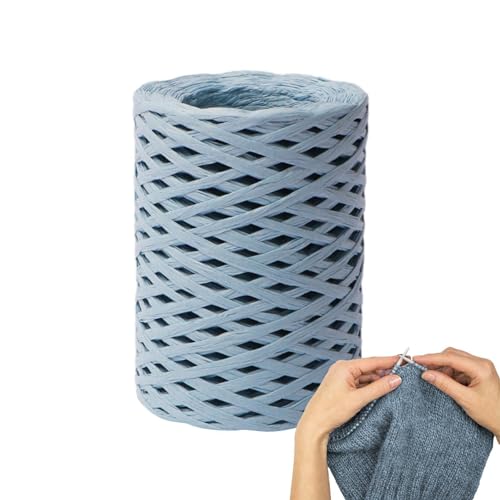 Bastgarn Zum Häkeln, 1 Rollen Bast Papier Bänd, 150M Raffia Papierband Naturbast, Bastband Zum Basteln, Papier Bindfäden Für Festival Geschenkverpackung, Handwerk Weberei Dekoration von Kaxenig