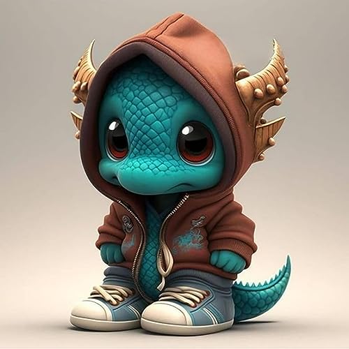 Kaxenig Coole Drachen Figuren | Drachen Gartenfiguren Gartenstatuen | Kunstharz Cartoon-Drachen-Skulptur | Coole Drachenfiguren Sammlerstücke | Dragons Figuren Für Garten, Balkon Oder Outdoor von Kaxenig