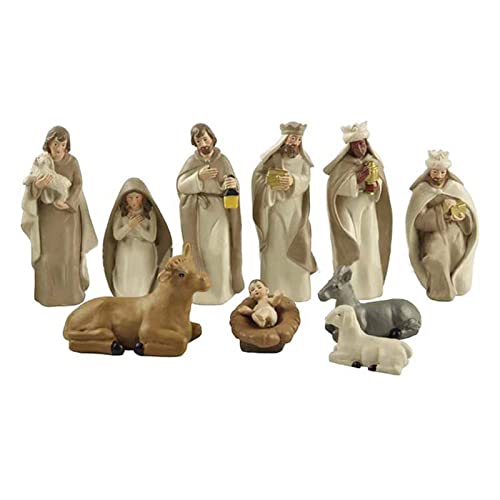 Krippenfiguren-Set | 10 Stück Weihnachts Krippenfiguren | Christus Geburt Jesu Ornamente | Christus Geburt Von Jesus Harz Ornament | Krippe Mit Harzfiguren Statue Weihnachtsdeko Krippenfiguren-Set | 10 Stück Weihnachts Krippenfiguren | Christus Geburt Jesu Ornamente | Christus Geburt Von Jesus Harz Ornament | Krippe Mit Harzfiguren Statue Weihnachtsdeko von Kaxenig
