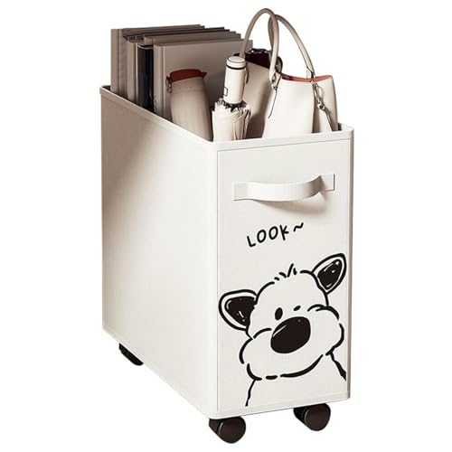 Wäschekorb Mit Rollen, Faltbare Wäschekörbe, Aufbewahrungsbehälter Unter Dem Schreibtisch, Büro-Aufbewahrungskorb, Dünner Aufbewahrungsbehälter Aus Oxford-Stoff von Kaxenig