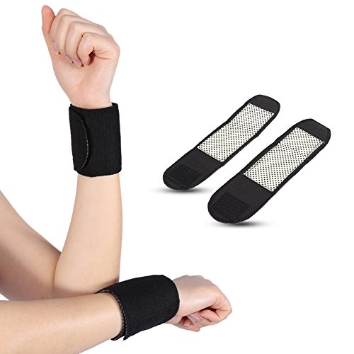 1 Paar Turmalin Selbsterwärmende Handgelenkstütze, Magnetische Massage Therapie Selbsterhitzung Handgelenkstütze Unterstützung Protector von Kaxilu