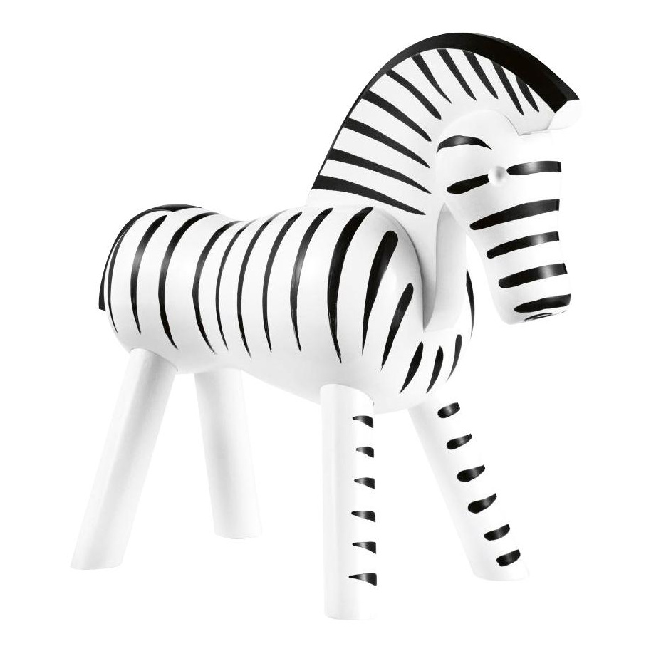 Kay Bojesen Denmark - Holzfigur Zebra - schwarz-weiß/lackiert/H 14cm von Kay Bojesen Denmark