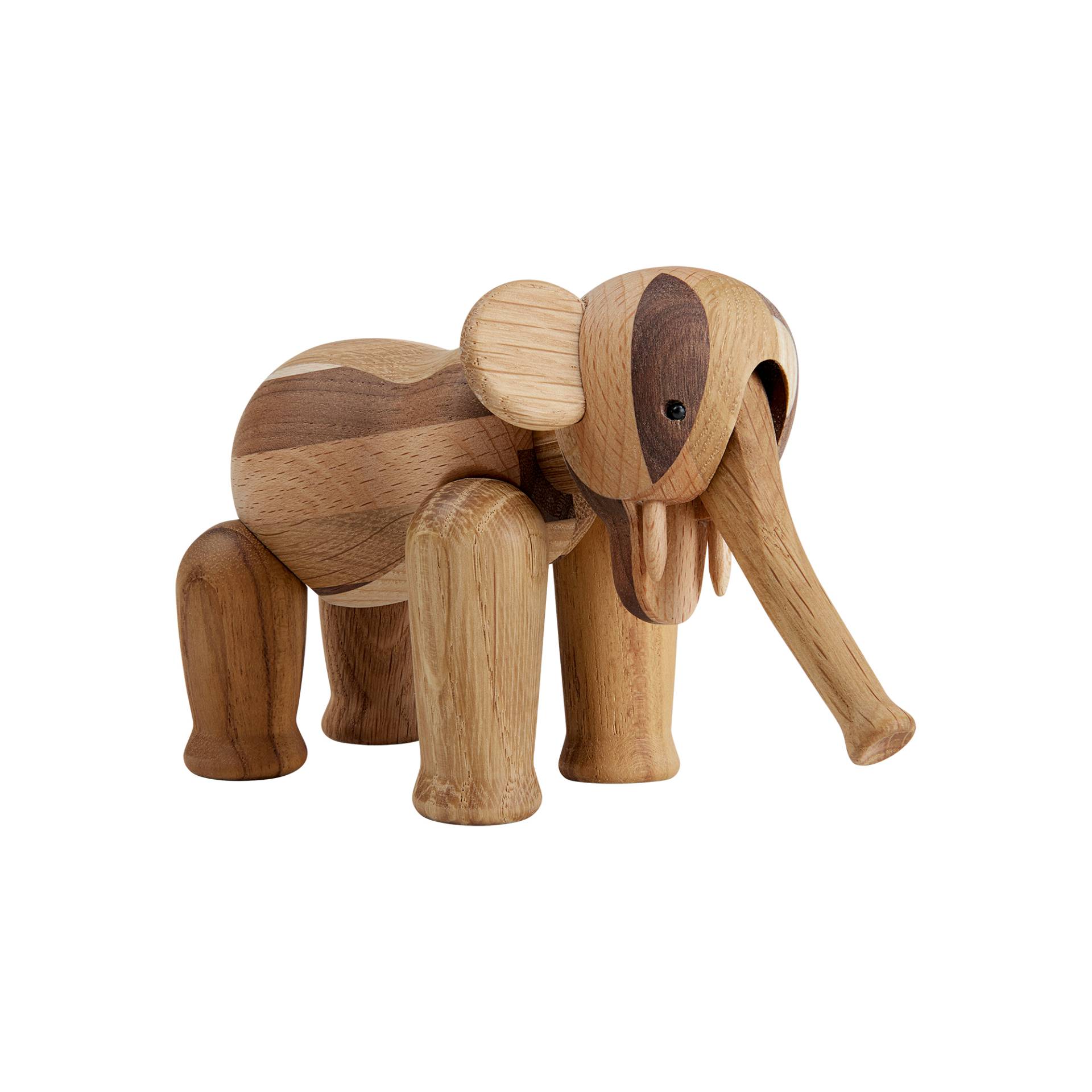 Kay Bojesen Denmark - Special Edition Holzfigur Elefant mini - braun/Reworked Anniversary/BxHxT 12x9.5x7.5cm/jedes Stück ein Unikat von Kay Bojesen Denmark