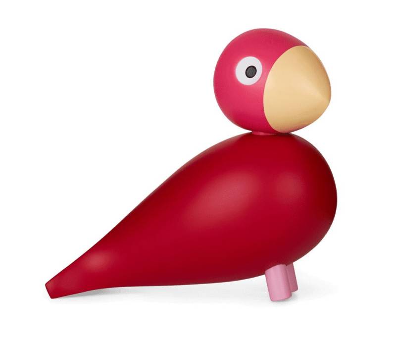 Jahresvogel 2024 Flora 12 cm Birds Limited Edition pink von Kay Bojesen