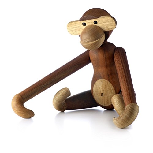 Kay Bojesen AFFE klein Figuren 18.5 cm Affen Weihnachtsdekoration, Holz dunkel von Kay Bojesen