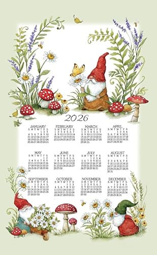 Kay Dee Designs 2026 Kalenderhandtuch/Geschirrtuch (Gartenzwerge) von Kay Dee Designs