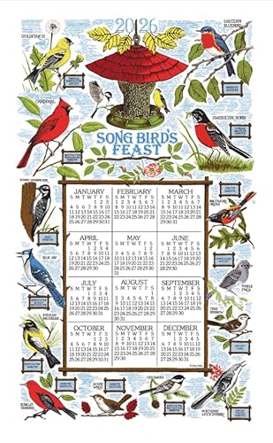 Kay Dee Designs 2026 Kalenderhandtuch/Geschirrtuch (Songbird's Festival) von Kay Dee Designs
