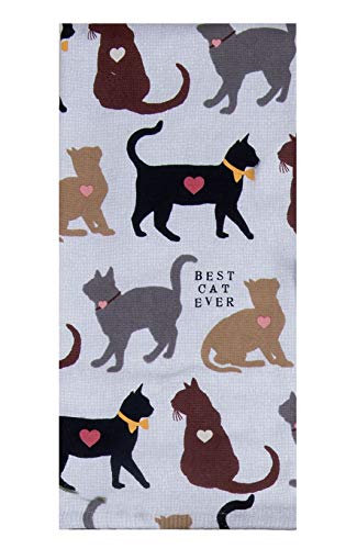 Kay Dee Best Cat Ever Dual Purpose Terry Towel Küchentuch, Baumwolle, verschieden, 16" x 26" von Kay Dee