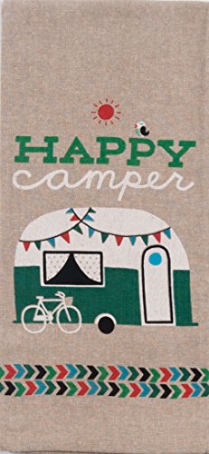 Kay Dee Camping Handtuch Happy Camper Chambray Geschirrtuch, Leinen Baumwolle, Small von Kay Dee