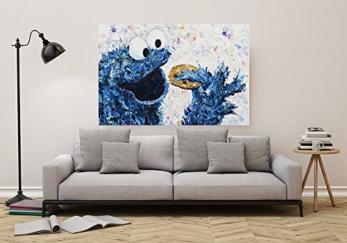 Kay Schleusner Lecker Kekse - 120 x 80 cm/Kunstdruck/Druck auf Leinwand/Pop Art/Kinderzimmer/Keilrahmen bespannt/XXL/Monster/Poster von Kay Schleusner