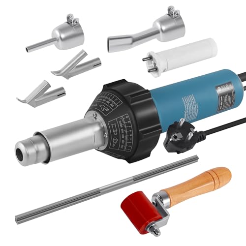 KayEsampra 220 V 1600 W Heißluft-Taschenlampe, Kunststoff, Schweißpistole, Heißgasschweißgerät mit Düsen und PE/PVC-Stangen von KayEsampra