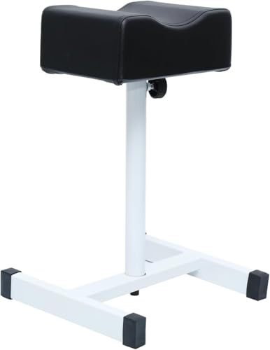 KayEsampra Pediküre Hocker,Fußpflege Fußablage Fusspflege Stuhl,Höhenverstellbar 46-68cm Für Beinstütze Schönheitssalon und Nagelstudio,Fußstütze Kissengröße 26 x 16 x 9 cm (Schwarz) von KayEsampra