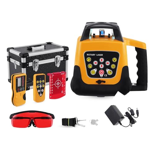 KayEsampra Professional Rotationslaser Selbstnivellierend Baulaser Linienlaser 360 Grad Laser Höhenmesser mit Fernbedienung und Empfänger KayEsampra Professional Rotationslaser Selbstnivellierend Baulaser Linienlaser 360 Grad Laser Höhenmesser mit Fernbedienung und Empfänger von KayEsampra