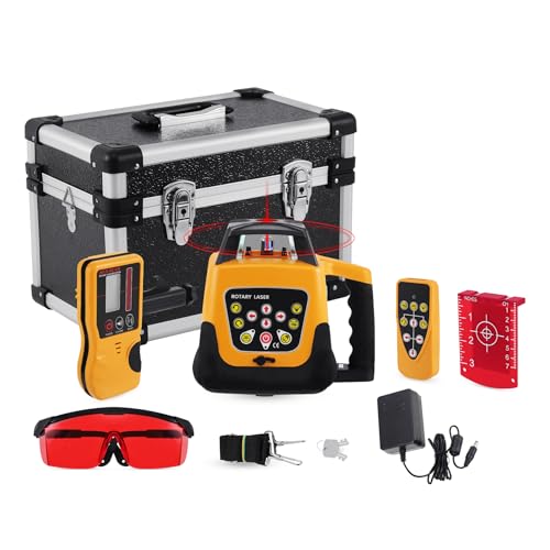 KayEsampra Rotationslaser Selbstnivellierend Baulaser, rot laser selbstnivellierend 360 Grad automatische rotierende Laser Baulaser mit Empfänger und Fernbedienung KayEsampra Rotationslaser Selbstnivellierend Baulaser, rot laser selbstnivellierend 360 Grad automatische rotierende Laser Baulaser mit Empfänger und Fernbedienung von KayEsampra