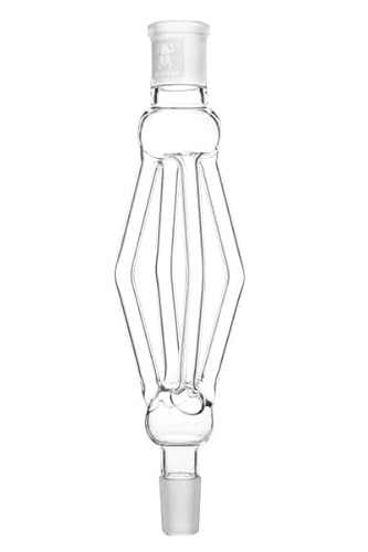 KAYA Glas-Schaft FOUR-ARM für Shishas und Wasserpfeifen mit 18.8 Schliff-Anschluss an Base + Kopf, Material: klares Glas, Länge 22cm von Kaya
