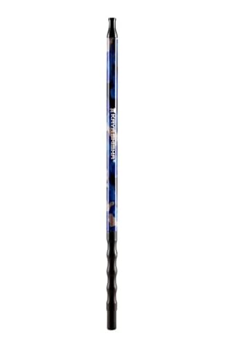Kaya Camouflage Colors Mundstück SCHWARZ-BLAU Ersatzmundstück aus Aluminium 40cm lang, Zubehör für Wasserpfeifen mit gängigen Silikonschläuchen von Kaya